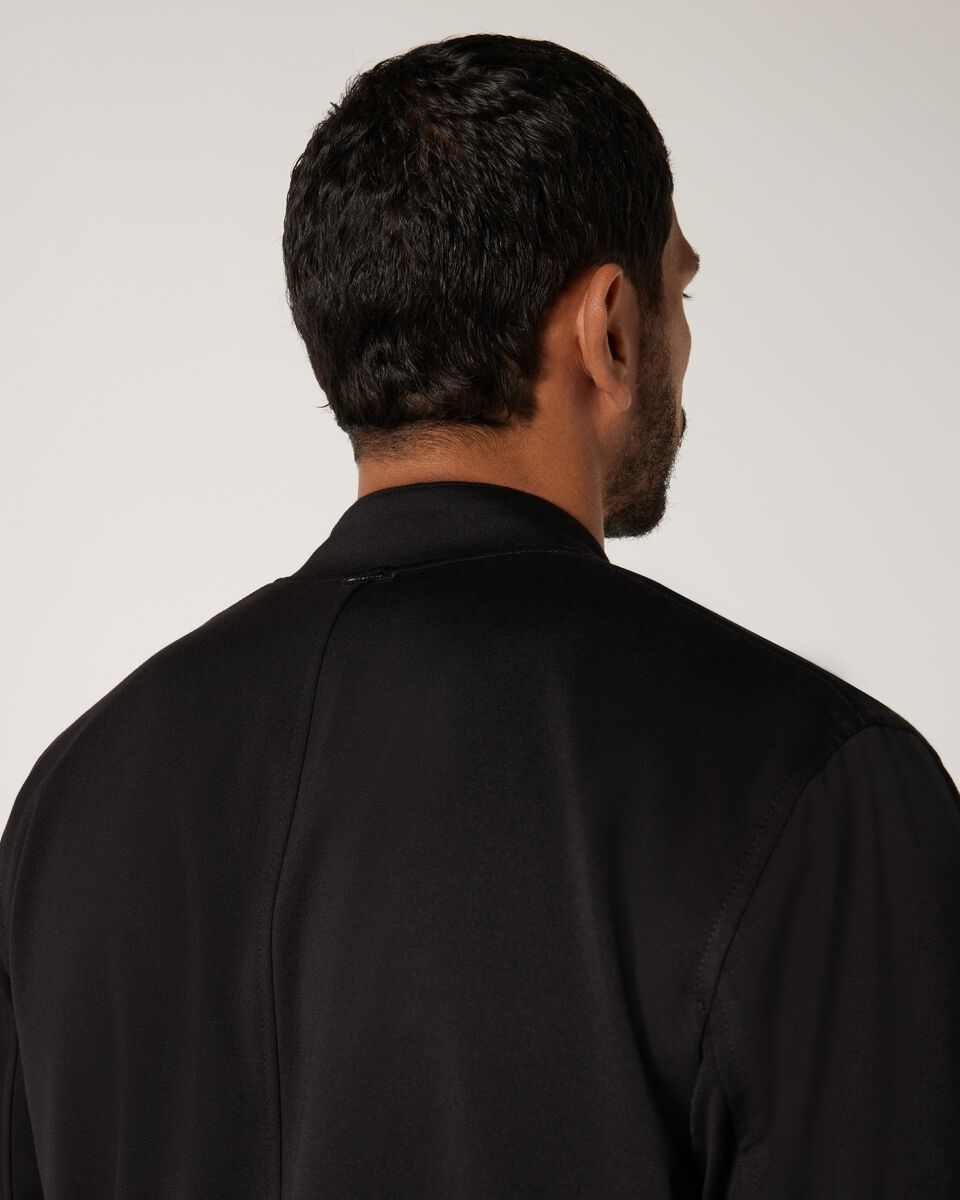 Slim Stretch Travel Jersey Bomber, Black, hi-res